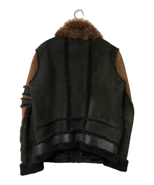 Carel Van Laere（キャレルヴァンラーレ）Carel Van Laere (キャレルヴァンラーレ) ボアムートンジャケット ブラック×ブラウン サイズ:Mの古着・服飾アイテム