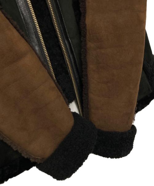 Carel Van Laere（キャレルヴァンラーレ）Carel Van Laere (キャレルヴァンラーレ) ボアムートンジャケット ブラック×ブラウン サイズ:Mの古着・服飾アイテム