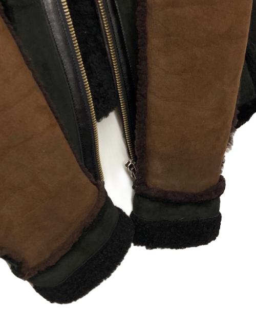 Carel Van Laere（キャレルヴァンラーレ）Carel Van Laere (キャレルヴァンラーレ) ボアムートンジャケット ブラック×ブラウン サイズ:Mの古着・服飾アイテム