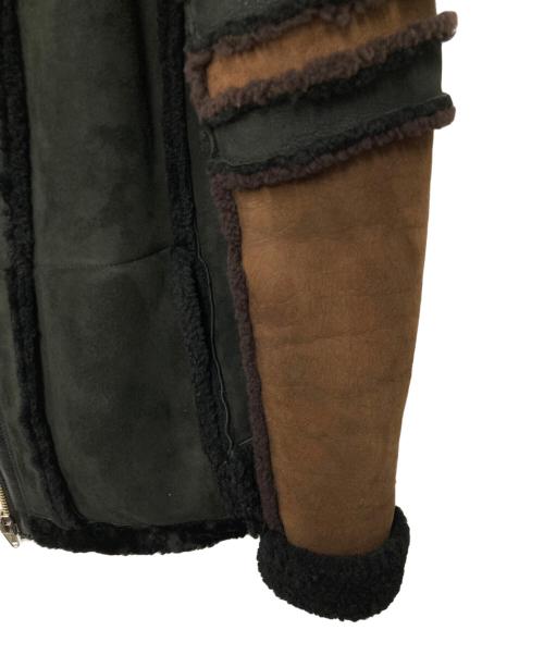 Carel Van Laere（キャレルヴァンラーレ）Carel Van Laere (キャレルヴァンラーレ) ボアムートンジャケット ブラック×ブラウン サイズ:Mの古着・服飾アイテム