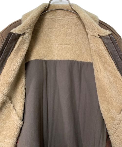 CHEVIGNON（シェビニオン）CHEVIGNON (シェビニオン) ボアムートンブルゾン ブラウン×グレー サイズ:Sの古着・服飾アイテム