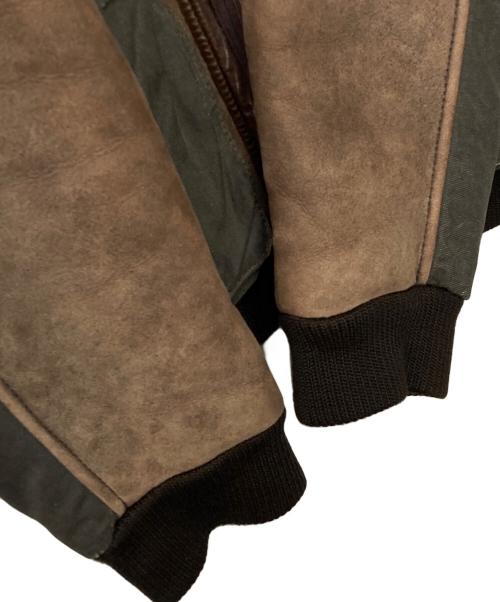 CHEVIGNON（シェビニオン）CHEVIGNON (シェビニオン) ボアムートンブルゾン ブラウン×グレー サイズ:Sの古着・服飾アイテム