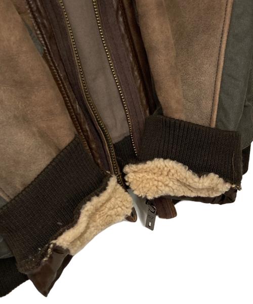 CHEVIGNON（シェビニオン）CHEVIGNON (シェビニオン) ボアムートンブルゾン ブラウン×グレー サイズ:Sの古着・服飾アイテム