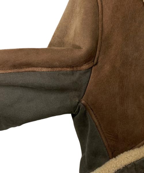 CHEVIGNON（シェビニオン）CHEVIGNON (シェビニオン) ボアムートンブルゾン ブラウン×グレー サイズ:Sの古着・服飾アイテム