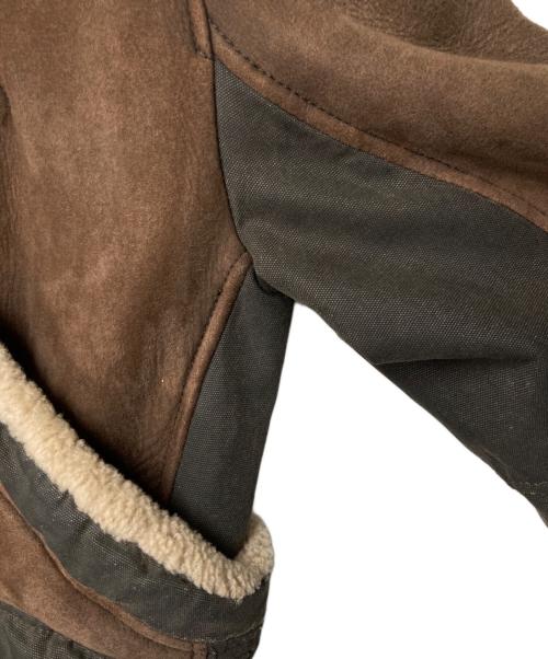 CHEVIGNON（シェビニオン）CHEVIGNON (シェビニオン) ボアムートンブルゾン ブラウン×グレー サイズ:Sの古着・服飾アイテム