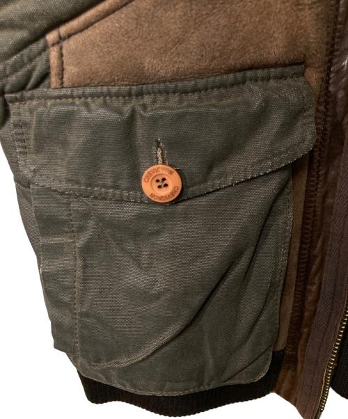 CHEVIGNON（シェビニオン）CHEVIGNON (シェビニオン) ボアムートンブルゾン ブラウン×グレー サイズ:Sの古着・服飾アイテム