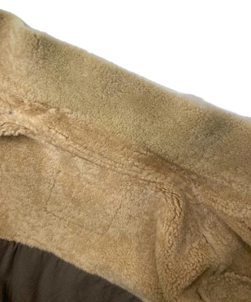 CHEVIGNON（シェビニオン）CHEVIGNON (シェビニオン) ボアムートンブルゾン ブラウン×グレー サイズ:Sの古着・服飾アイテム