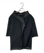 YOHJI YAMAMOTOヨウジヤマモト）の古着「01SS ウールハーフスリーブロングジャケット」｜ブラック