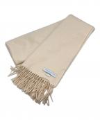 JOHNSTONS OF ELGINジョンストンズオブエルガン）の古着「カシミヤフリンジマフラー」｜ベージュ