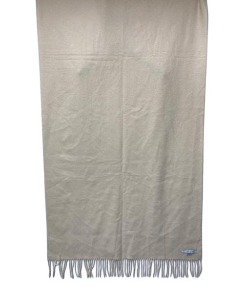 JOHNSTONS OF ELGIN（ジョンストンズオブエルガン）JOHNSTONS OF ELGIN (ジョンストンズオブエルガン) カシミヤフリンジマフラー ベージュの古着・服飾アイテム