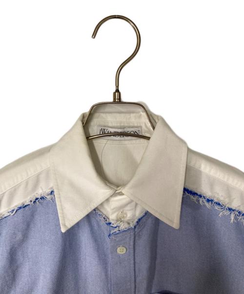 J.W.ANDERSON（ジェイダブリューアンダーソン）J.W.ANDERSON (ジェイダブリューアンダーソン) レイヤードシャツ ホワイト×ブルー サイズ:XXSの古着・服飾アイテム