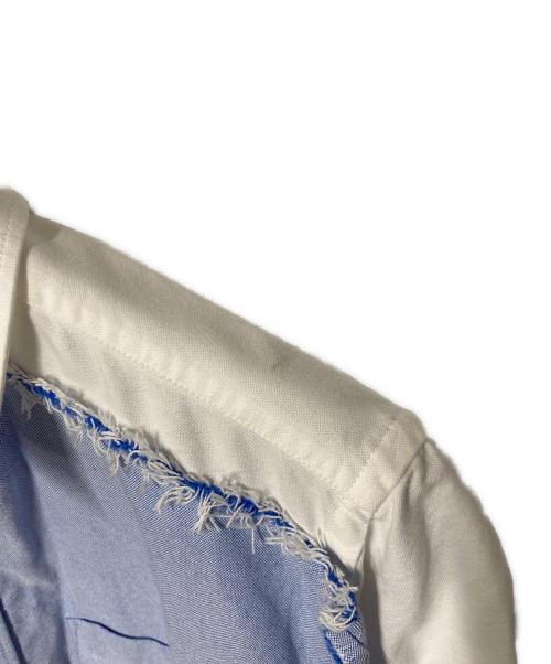 J.W.ANDERSON（ジェイダブリューアンダーソン）J.W.ANDERSON (ジェイダブリューアンダーソン) レイヤードシャツ ホワイト×ブルー サイズ:XXSの古着・服飾アイテム