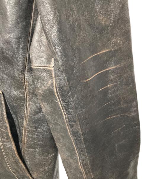 BANANA REPUBLIC（バナナリパブリック）BANANA REPUBLIC (バナナリパブリック) カウレザー ダブルコート ブラック サイズ:Ｍの古着・服飾アイテム