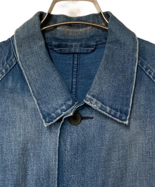 BRU NA BOINNE（ブルーナボイン）BRU NA BOINNE (ブルーナボイン) アルチザンデニム ステンカラーコート インディゴの古着・服飾アイテム