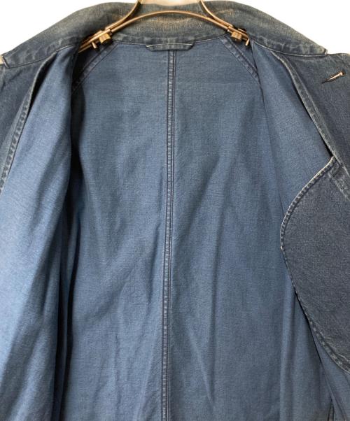 BRU NA BOINNE（ブルーナボイン）BRU NA BOINNE (ブルーナボイン) アルチザンデニム ステンカラーコート インディゴの古着・服飾アイテム