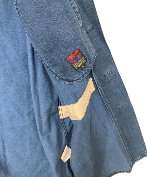 BRU NA BOINNE（ブルーナボイン）BRU NA BOINNE (ブルーナボイン) アルチザンデニム ステンカラーコート インディゴの古着・服飾アイテム