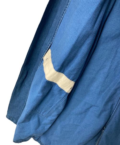 BRU NA BOINNE（ブルーナボイン）BRU NA BOINNE (ブルーナボイン) アルチザンデニム ステンカラーコート インディゴの古着・服飾アイテム