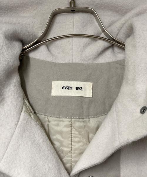 evam eva（エヴァムエヴァ）evam eva (エヴァムエヴァ) wool padding hooded long coat アイボリー サイズ:1(下記採寸参照)の古着・服飾アイテム