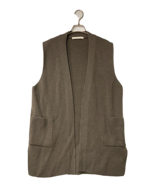 evam eva（エヴァムエヴァ）evam eva (エヴァムエヴァ) wool aze vest カーキ サイズ:Mの古着・服飾アイテム