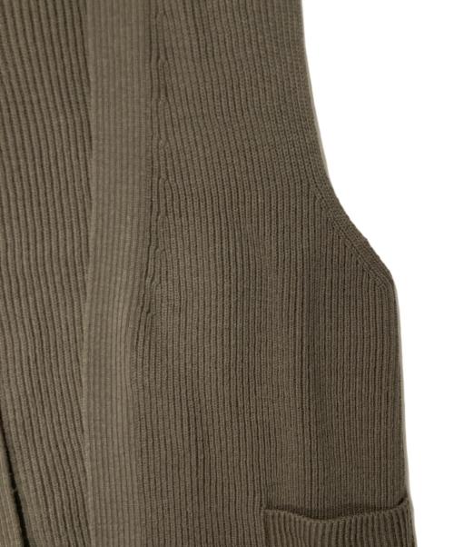 evam eva（エヴァムエヴァ）evam eva (エヴァムエヴァ) wool aze vest カーキ サイズ:Mの古着・服飾アイテム