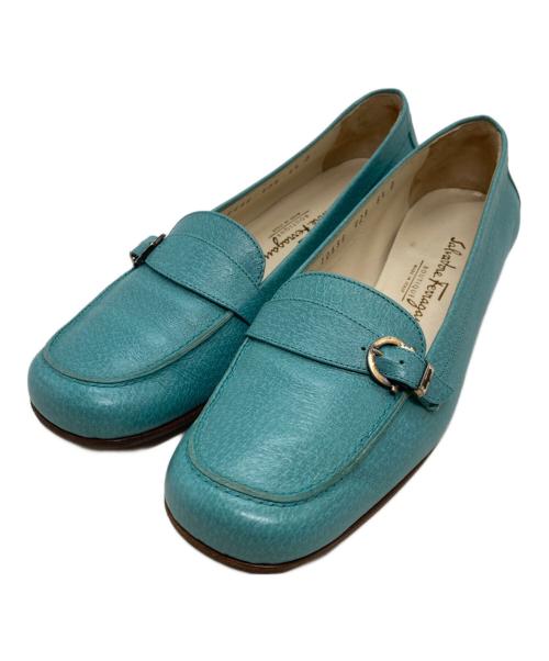 Salvatore Ferragamo（サルヴァトーレ フェラガモ）Salvatore Ferragamo (サルヴァトーレ フェラガモ) モンクストラップシューズ ブルー サイズ:6 1/2の古着・服飾アイテム