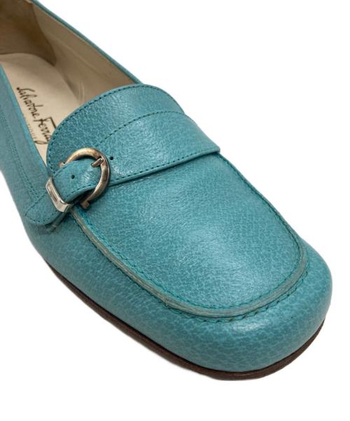 Salvatore Ferragamo（サルヴァトーレ フェラガモ）Salvatore Ferragamo (サルヴァトーレ フェラガモ) モンクストラップシューズ ブルー サイズ:6 1/2の古着・服飾アイテム