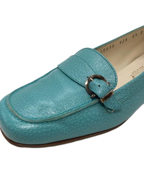 Salvatore Ferragamo（サルヴァトーレ フェラガモ）Salvatore Ferragamo (サルヴァトーレ フェラガモ) モンクストラップシューズ ブルー サイズ:6 1/2の古着・服飾アイテム
