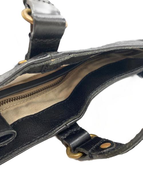 Felisi（フェリージ）Felisi (フェリージ) レザーハンドバッグ ブラックの古着・服飾アイテム