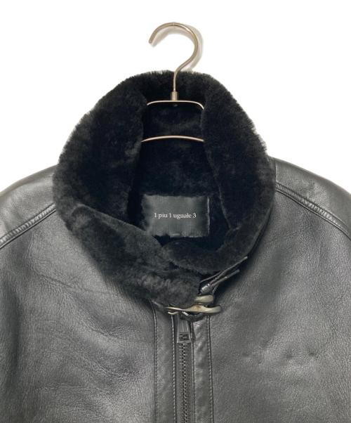 1piu1uguale3（ウノピュウノウグァーレトレ）1piu1uguale3 (ウノピュウノウグァーレトレ) evolution B-3 – spanish mouton ブラック サイズ:Ⅶの古着・服飾アイテム