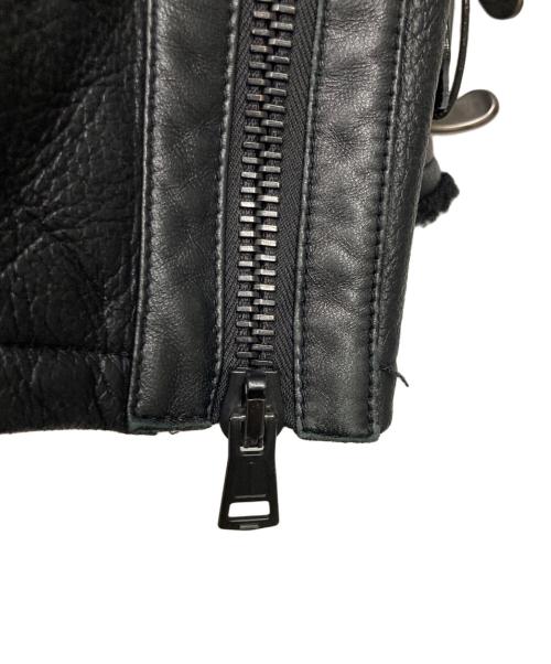 1piu1uguale3（ウノピュウノウグァーレトレ）1piu1uguale3 (ウノピュウノウグァーレトレ) evolution B-3 – spanish mouton ブラック サイズ:Ⅶの古着・服飾アイテム