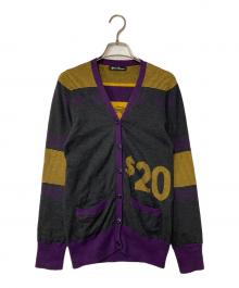 Hysteric Glamour（ヒステリックグラマー）の古着「カシミヤ混ニットカーディガン」｜グレー×パープル