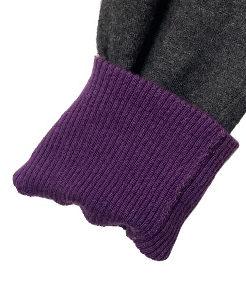 Hysteric Glamour（ヒステリックグラマー）Hysteric Glamour (ヒステリックグラマー) カシミヤ混ニットカーディガン グレー×パープル サイズ:Freeの古着・服飾アイテム