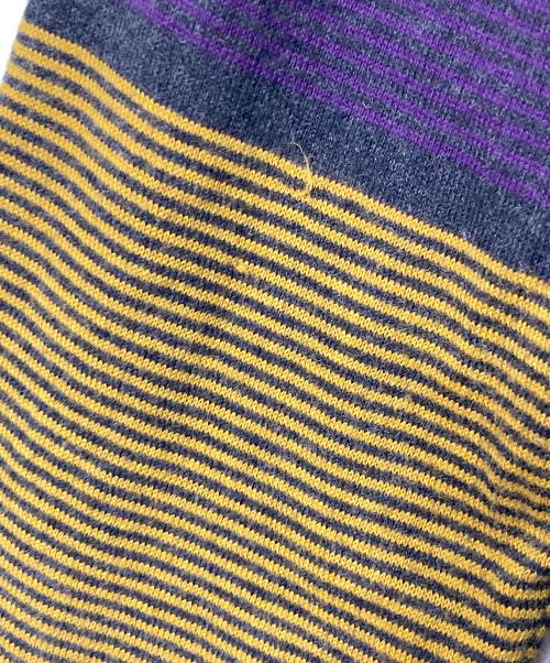 Hysteric Glamour（ヒステリックグラマー）Hysteric Glamour (ヒステリックグラマー) カシミヤ混ニットカーディガン グレー×パープル サイズ:Freeの古着・服飾アイテム