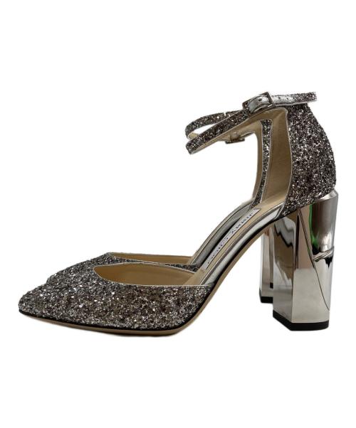 JIMMY CHOO（ジミーチュウ）JIMMY CHOO (ジミーチュウ) ストラップヒールパンプス シルバー サイズ:35 1/2の古着・服飾アイテム