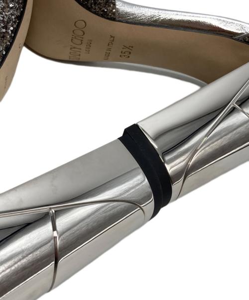 JIMMY CHOO（ジミーチュウ）JIMMY CHOO (ジミーチュウ) ストラップヒールパンプス シルバー サイズ:35 1/2の古着・服飾アイテム