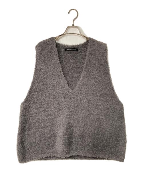 mizuiro-ind（ミズイロインド）mizuiro-ind (ミズイロインド) へアリーVネックベスト グレー サイズ:FREEの古着・服飾アイテム