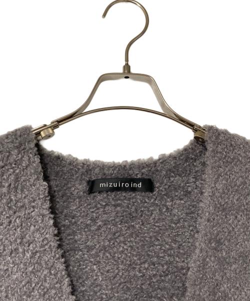 mizuiro-ind（ミズイロインド）mizuiro-ind (ミズイロインド) へアリーVネックベスト グレー サイズ:FREEの古着・服飾アイテム