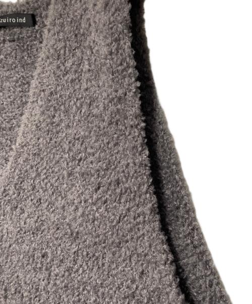 mizuiro-ind（ミズイロインド）mizuiro-ind (ミズイロインド) へアリーVネックベスト グレー サイズ:FREEの古着・服飾アイテム