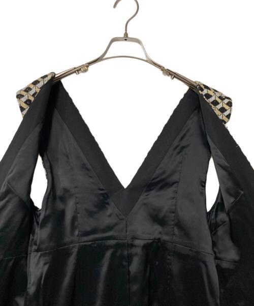 GRACE CLASS（グレースクラス）GRACE CLASS (グレースクラス) キカジャガードラメドレス ブラック×ベージュ サイズ:36の古着・服飾アイテム