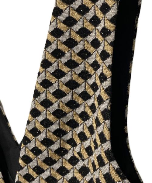 GRACE CLASS（グレースクラス）GRACE CLASS (グレースクラス) キカジャガードラメドレス ブラック×ベージュ サイズ:36の古着・服飾アイテム