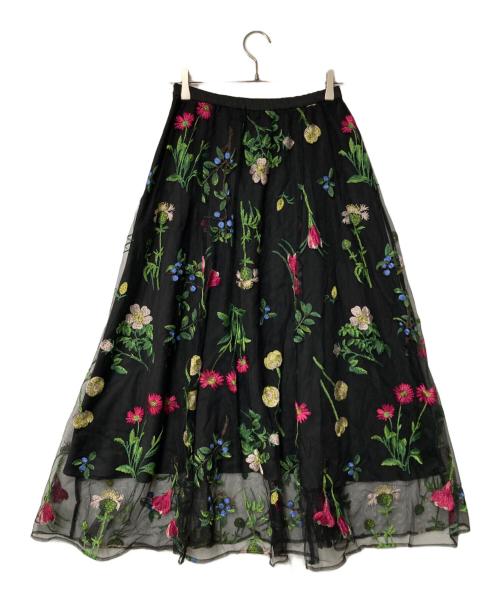 GRACE CLASS（グレースクラス）GRACE CLASS (グレースクラス) ボタニカルembスカート ブラック サイズ:36の古着・服飾アイテム
