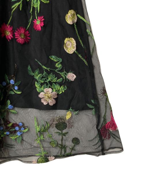 GRACE CLASS（グレースクラス）GRACE CLASS (グレースクラス) ボタニカルembスカート ブラック サイズ:36の古着・服飾アイテム