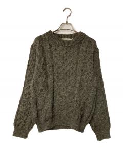 中古・古着通販】NKNIT (ンニット) ハートケーブルニット グレー