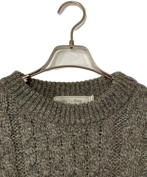 Kerry Woollen Mills（ケリーウールンミルズ）Kerry Woollen Mills (ケリーウールンミルズ) ケーブルニット グレー サイズ:36の古着・服飾アイテム