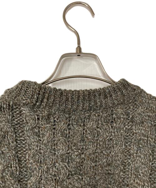 Kerry Woollen Mills（ケリーウールンミルズ）Kerry Woollen Mills (ケリーウールンミルズ) ケーブルニット グレー サイズ:36の古着・服飾アイテム