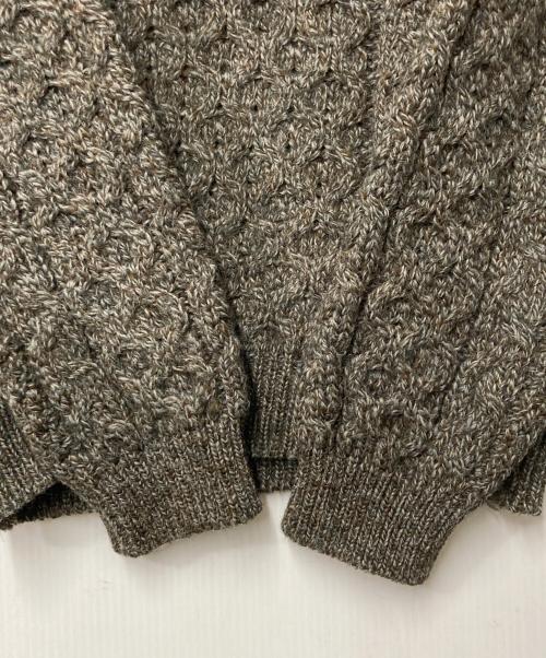 Kerry Woollen Mills（ケリーウールンミルズ）Kerry Woollen Mills (ケリーウールンミルズ) ケーブルニット グレー サイズ:36の古着・服飾アイテム