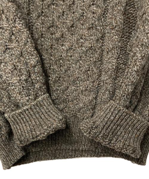Kerry Woollen Mills（ケリーウールンミルズ）Kerry Woollen Mills (ケリーウールンミルズ) ケーブルニット グレー サイズ:36の古着・服飾アイテム