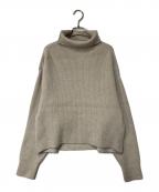 DEUXIEME CLASSEドゥーズィエム クラス）の古着「BLANC アゼ タートルネック ニットプルオーバー」｜ベージュ