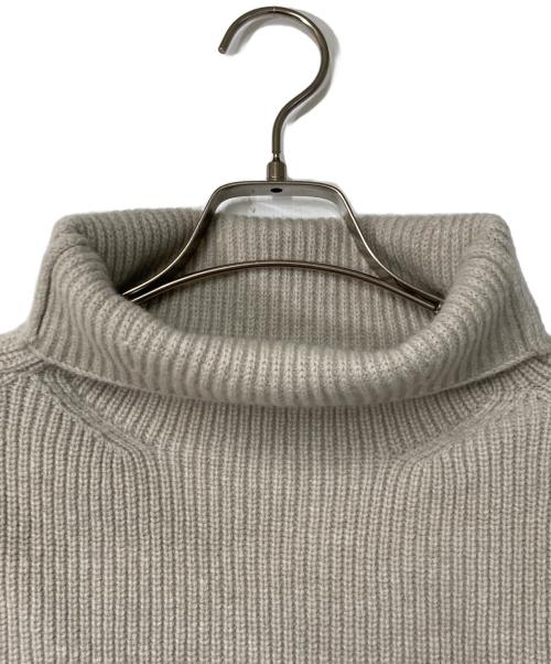 DEUXIEME CLASSE（ドゥーズィエム クラス）DEUXIEME CLASSE (ドゥーズィエム クラス) BLANC アゼ タートルネック ニットプルオーバー ベージュ サイズ:Freeの古着・服飾アイテム