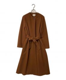 STEVEN ALAN（スティーブンアラン）の古着「MELTON NO COLLAR COAT」｜ブラウン